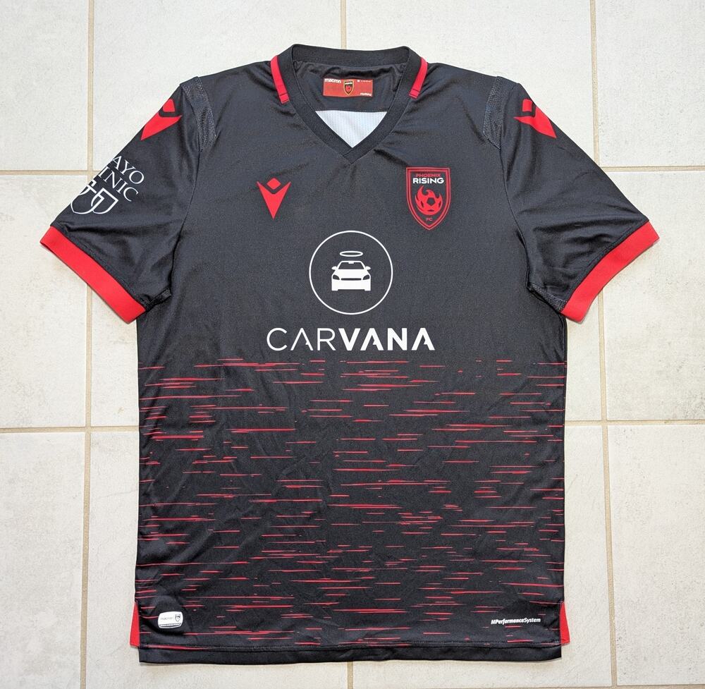 Macron Men's Medium Phoenix Rising 2019/20 Away Black Jersey Performance